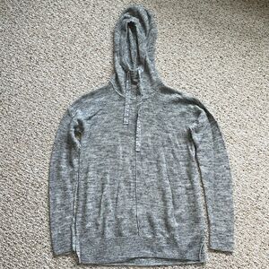 GAP Heather Gray Knit Hoodie